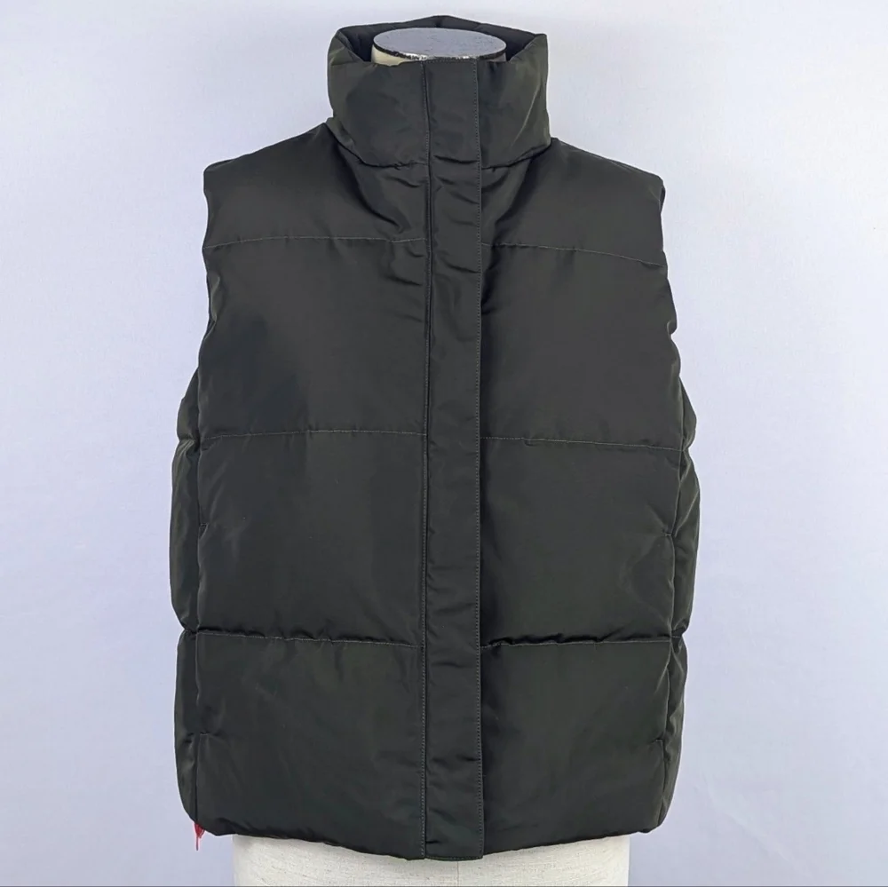 Theory Shell Down Vest Renew Poly 2 Down Feather Blend Fill Dark Rosemary M NWT
